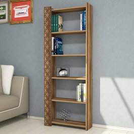 Hanah Home Estantería Nogal con Relieve CNC